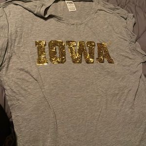 Pink Iowa Hawkeye T shirt